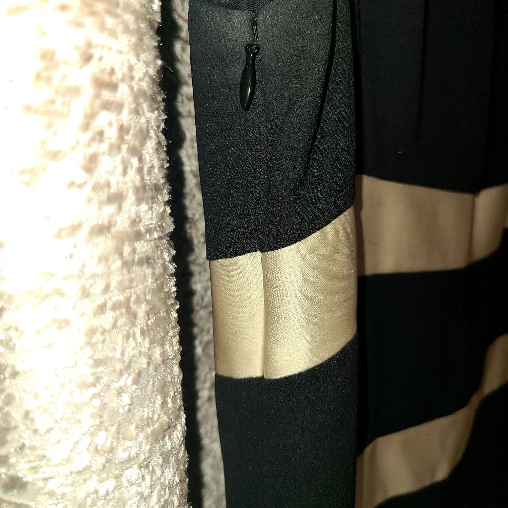 Ann Taylor Black and Cream Midi Dress - Picture 6 of 8